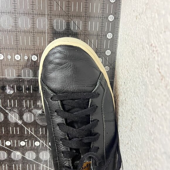 Onitsuka Tiger Lawnship 2.0 Men Size 10.5 D715L Black Leather Low Top Shoes - Picture 14 of 14